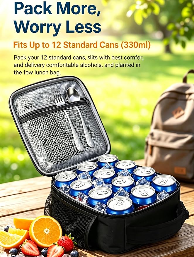 Lunch Box Insulated Lunch bag for Men Women Kids Boys Teen Youth Adult Portable Lightweight Small Lunchbox for Work Office school Picnic