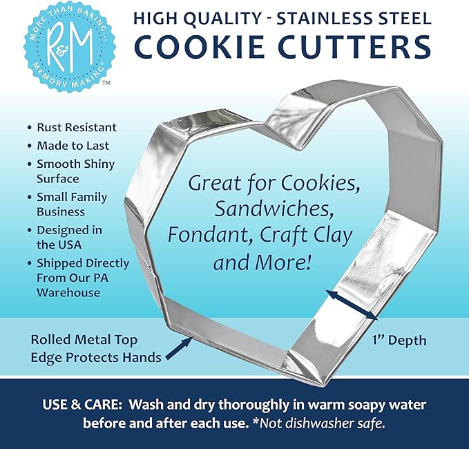 R&M International Stainless Steel 2-3/4" Round Biscuit Cutter with Handle, 1-Piece