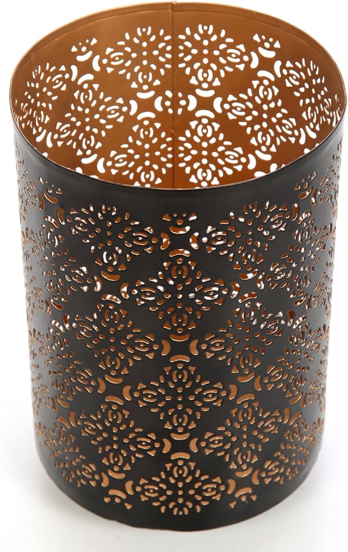 Hosley Diamond Cut Candle Holder 8 Inch Height Ideal Gift for Wedding Spa Lantern Reiki Decor LED Candles P9