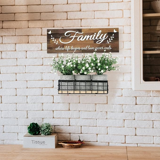 3 Potted Artificial Plants Flowers for Home Decor Indoor, Centerpiece Table Decorations for Dining Room and Coffee Table, White