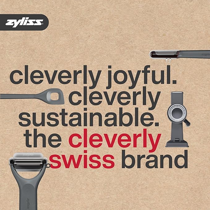ZYLISS Susi 3 Garlic Press "No Need To Peel" - Built in Cleaner - Crusher, Mincer and Peeler, Cast Aluminum