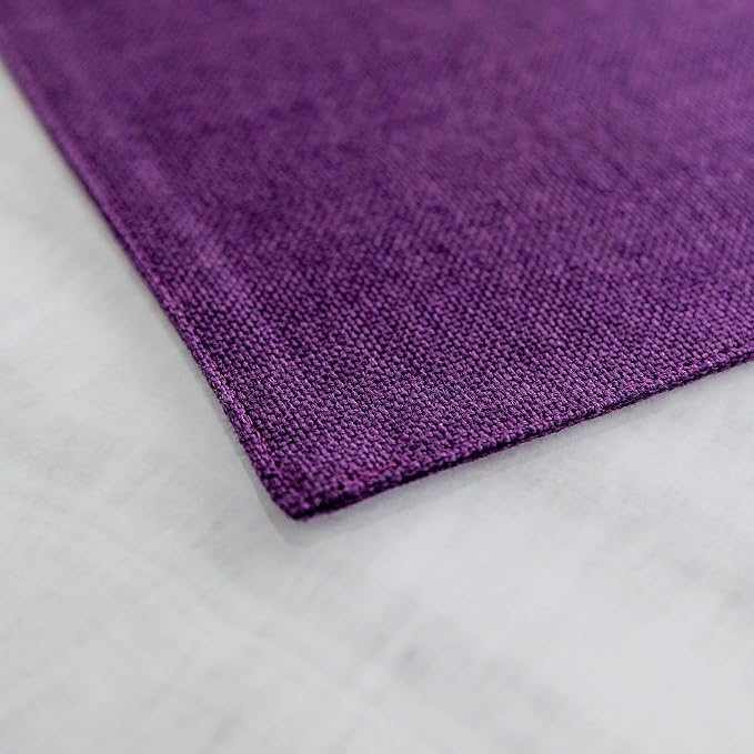 Home Brilliant Placemats Set of 6 Heat Resistant Dining Table Place Mats for Kitchen Table, 13 x 19 inches, Purple