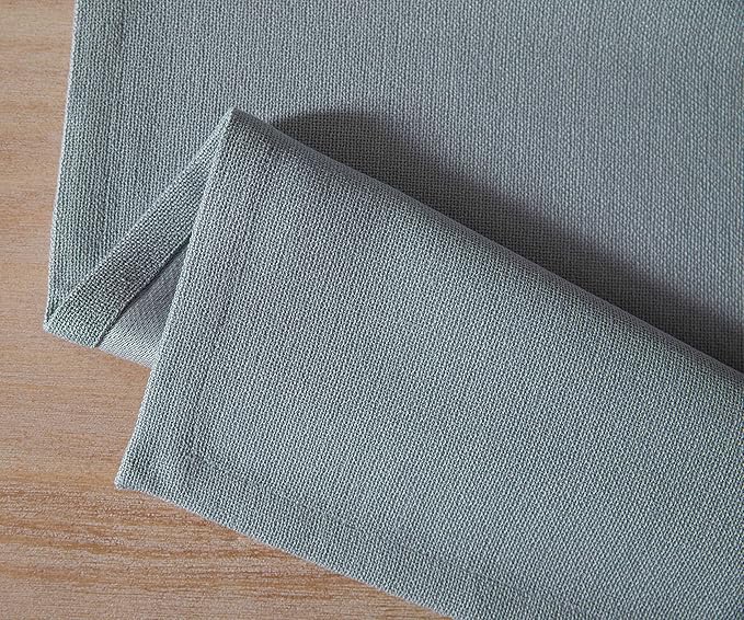 ZeeMart Burlap Style Farmhouse Table Runners 72 Inches Long, Dusty Blue Rustic Woven Dining Table Runner for Everyday Use, 14x72 Inches, Light Dusty Blue