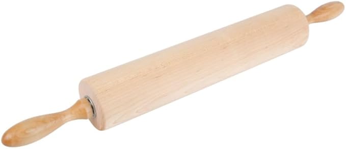 Soro Essentials- 15" Wooden Rolling Pin 2-3/4" Diameter- Durable Dough Roller with Handles Baking Rolling Pin Pizza Fondant Crust Cookie Pastry and Dough Kitchen Essential Utensil for Home Restaurant