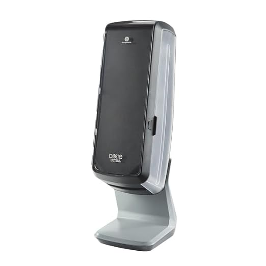 Dixie Ultra Tower Interfold Napkin Dispenser by GP PRO (Georgia-Pacific), Black, 54550A, Holds 1,000 Napkins, 8.800" L x 9.300" W x 27.600" H