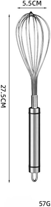 304 Stainless Steel Whisk Hand Whisk Is Suitable For Stirring And Whisking Stainless Steel Whisk For Blending, Whisking, Beating And Stirring Balloon Wire Whisk (Medium)