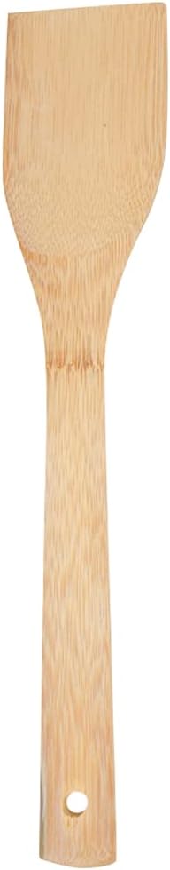 PrintSupremacy Bamboo Cooking Spoons Set, Non Stick Wooden Kitchen Gadget Pan Cookware, Baking Gift for Housewarming Wedding Birthday, Chef Foodie Gift (Plain, 1 Piece - Spatula)