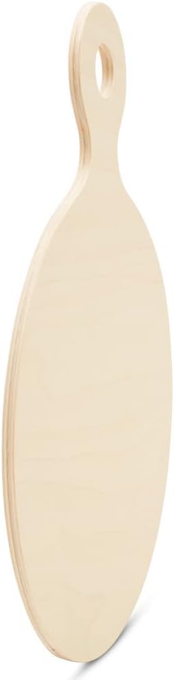 Round Wooden Pizza Board Shape 12" with Handle, Pack of 3 Wood Cutting Boards for Kitchen Decor, & Charcuterie Boards, by Woodpeckers