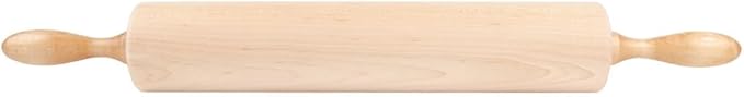Soro Essentials- 15" Wooden Rolling Pin 2-3/4" Diameter- Durable Dough Roller with Handles Baking Rolling Pin Pizza Fondant Crust Cookie Pastry and Dough Kitchen Essential Utensil for Home Restaurant