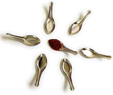 Mini Spoon Stainless Steel Spice Box Spoon Set of 6 pcs Coffee Tea Sugar and Spice Tiny Spoons Masala Dabba