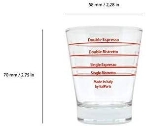 VIA CREMA Espresso Shot Glass (3 Pieces) Coffee Shot Glass Cups Espresso Measuring Shot Glass Coffee Shot