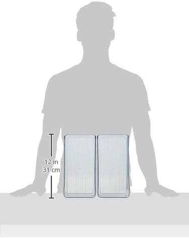 iDesign Recycled Plastic Freezer and Refrigerator Organizer Bin, Set of 2, The Linus Collection – 5.25" x 11" x 3.5", Clear