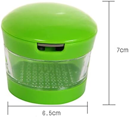 Garlic Grater Mini Portable ABS Stainless Steel Garlic Press Chopper Slicer Hand Presser Grinder Crusher Kitchen Tool (Color : Green)