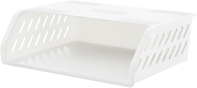 Cabilock Plastic Kitchen Storage Shelf 12.71X9.05X3.54In under Desk Hanging Rack Organizer for Bathroom Office Multipurpose Neat Storage Solution