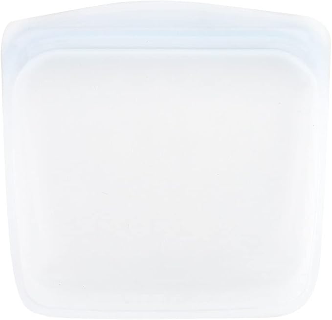 Stasher STSB00 Silicone Bag, Sandwich, Medium, 28 fl oz (828 ml), Set of 2, Food Storage Bags, Clear, Clear, Microwave, Oven, Heat Resistant, Freezer, Sandwich 828 mL/15 oz