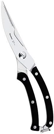Metaltex 251805 "Professional" Poultry Scissors, Silver/Black