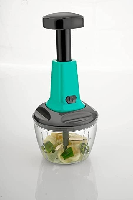 Manual Push Chopper 800ml for Vegetable & Fruit Cutting, Strong ABS Material for Long Duration (Multi Color)