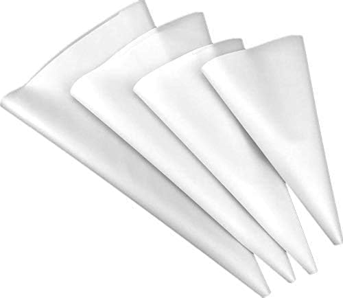 Joyee Pastry Bags Reusable, Reusable Pastry Bags for Baked Goods, Cookie, Cake, Dessert Cream Frosting Piping Bag 16 Inch 14 Inch 12 Inch 10 Inch, Cake Decorating Supplies Tool Accessories, White