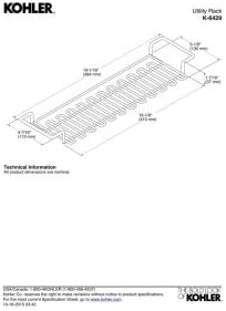 KOHLER K-6429-ST Vault/Strive Utility Rack, Stainless Steel, 1-Pack