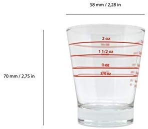 VIA CREMA Espresso Shot Glass (3 Pieces) Coffee Shot Glass Cups Espresso Measuring Shot Glass Coffee Shot