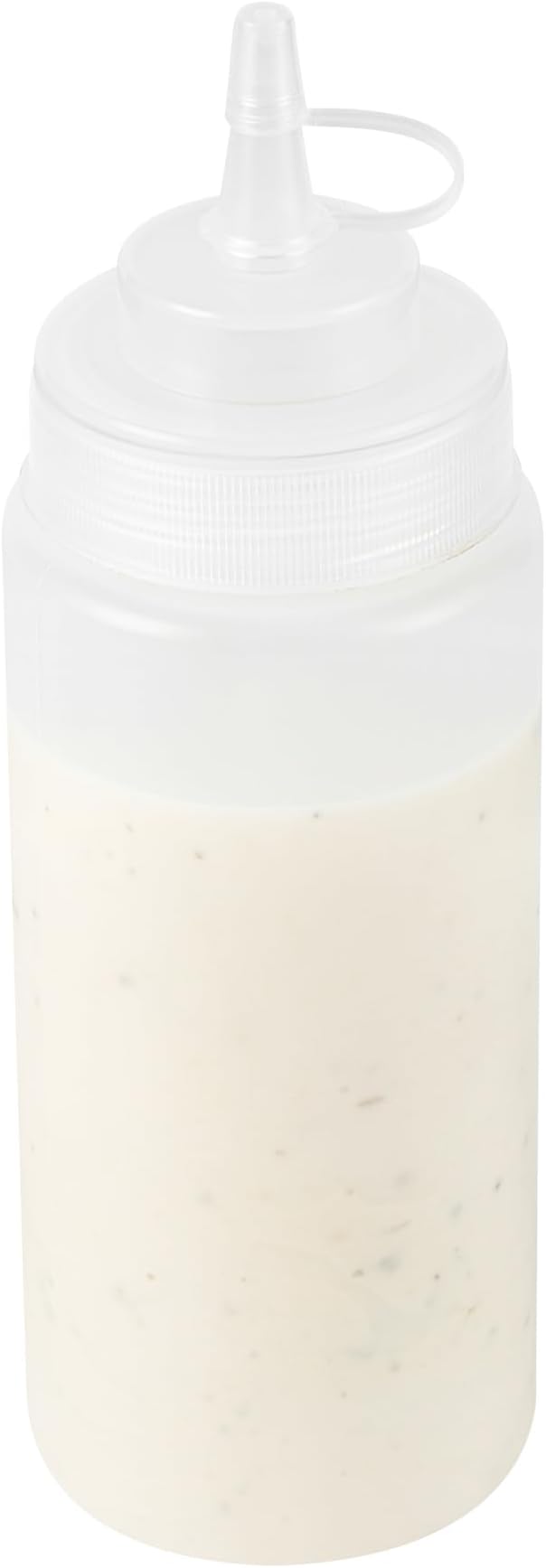 Restaurantware Plastic Squeeze Bottle 16 oz Wide Mouth Condiment Bottle With Cap Reusable Dishwashable Clear Sauce Dispenser For Syrups, Ketchup, Mustard, Oil, Dressing, Honey, Art And Craft