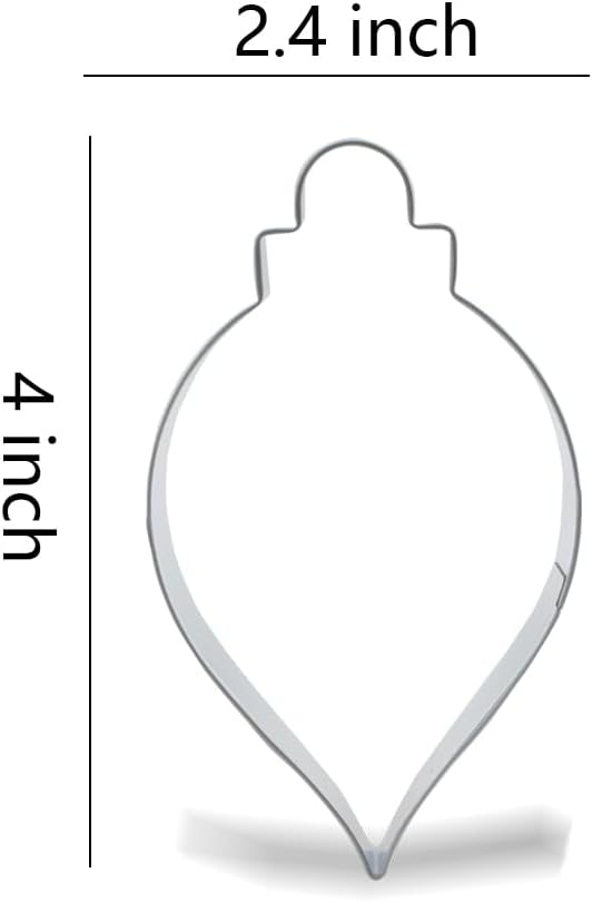 Keewah Christmas Ornament Cookie Cutter Set, 5 Piece, Stainless Steel