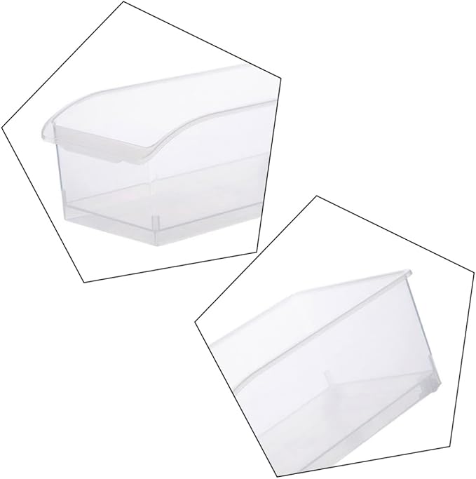 CHILDWEET 2pcs Clear Refrigerator Organizer Bins Drawer Style Plastic Storage Container for Kitchen and Pantry Organization and Convenient Design for Easy Access