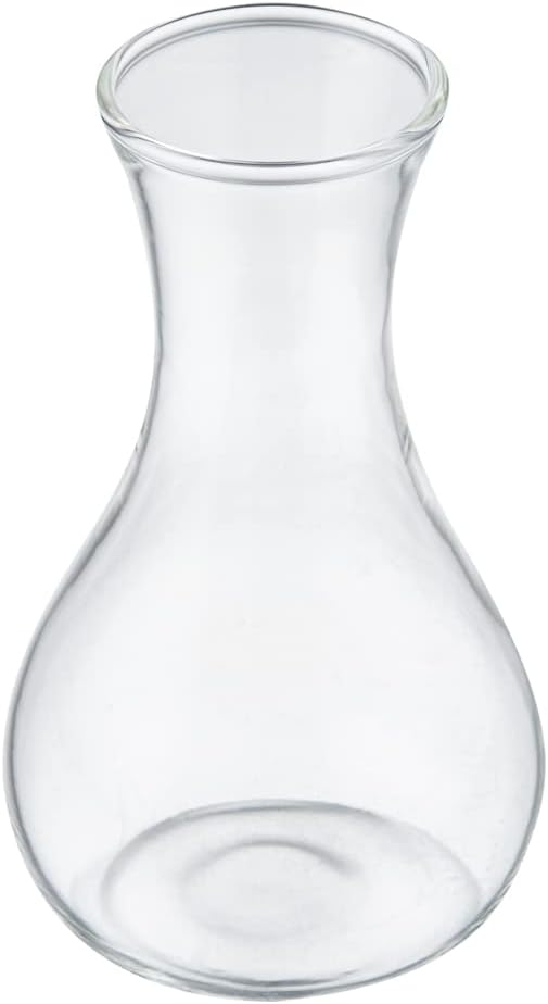 Restaurantware-Forma Professional 4 x 4 x 6 Inch Glass Oil Drizzler, 1 Borosilicate Glass Bottle Oil Dispenser - 8-Ounce Capacity, Stainless Steel Spout, Olive Dispenser, Silicone Cap, For Oils