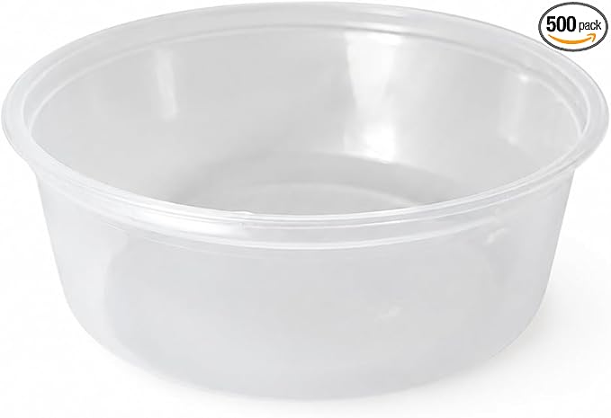 8 oz Microwave-Safe Clear Deli Container Base, 500/case