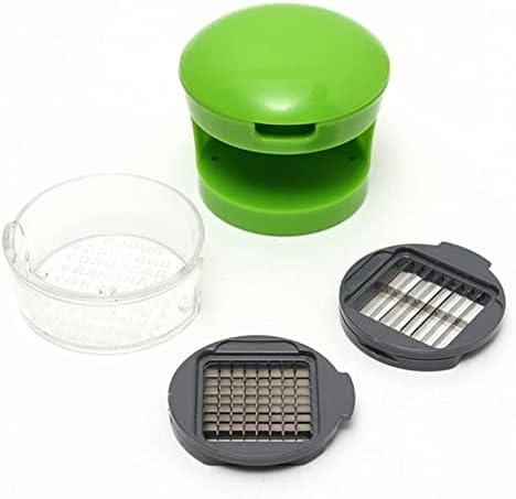 Garlic Grater Mini Portable ABS Stainless Steel Garlic Press Chopper Slicer Hand Presser Grinder Crusher Kitchen Tool (Color : Green)