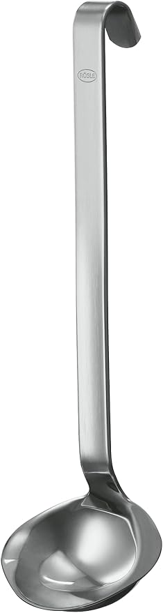 Rösle Stainless Steel Sauce Ladle, Hooked Handle, 2-Ounce
