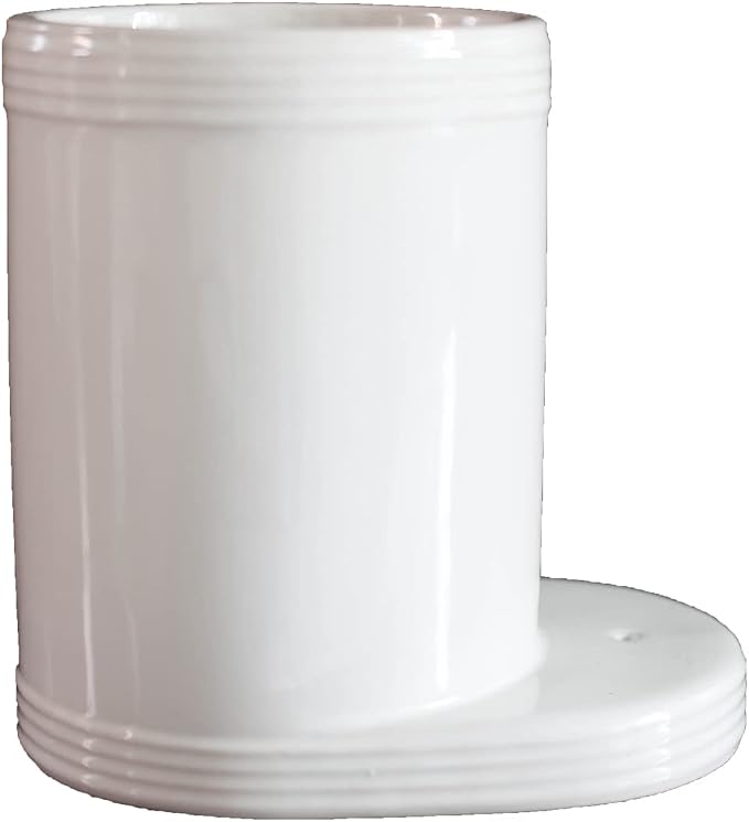 nora fleming Ceramic Utensil Crock - Kitchen Countertop Decor - Perfect Holder for Spatulas, Tongs, Spoons, and More - Pair with One of Our Hand-Painted Minis - White