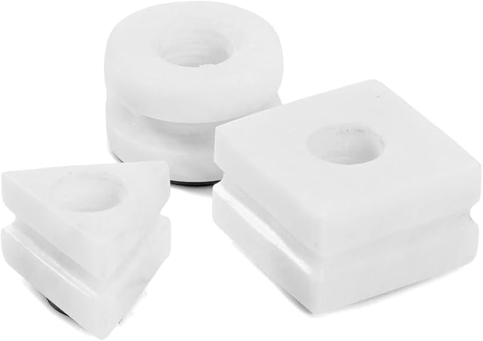 Marble Candle Holder Set of 3, White Natural Stone Candlestick Holders, Handmade Taper Candle Stick Holder, Elegant Modern Home Decor, Table Centerpiece for Living Room, Dining & Wedding Gift