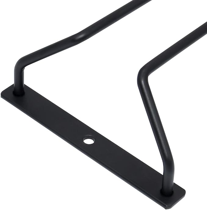 40cm Black Wine Glass Rack, Stemware Rack, Wire Hanging Rack, Under Cabinet Metal Wine Glass Holder 2 Pack
