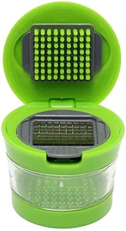 Garlic Grater Mini Portable ABS Stainless Steel Garlic Press Chopper Slicer Hand Presser Grinder Crusher Kitchen Tool (Color : Green)
