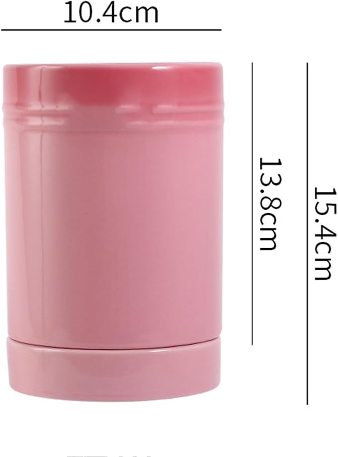 LAYUON Utensil Holder,Ceramic Utensil Crock with Cooking Tool Organizer Crock for Spoons, Spatulas, Tongs for Kitchen Decor ousewarming Gift, ,Pink