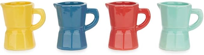 Balvi Set of 4 Coffee Espresso Cups Mocha Multi-Coloured