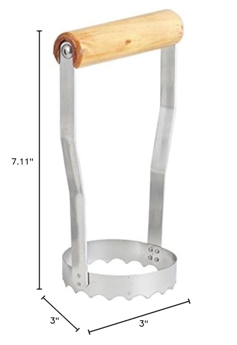 Kwik Kut Deluxe Serrated Tooth Edge Manual Food Chopper, Stainless Steel Blade, 2.875-Inch Diameter x 7-Inches Tall, Made in the USA, natura