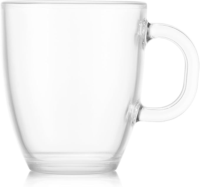 Bodum 12oz Bistro Coffee Mug Single-Wall Tempered Glass, 2 Pack, Clear | Single-Wall