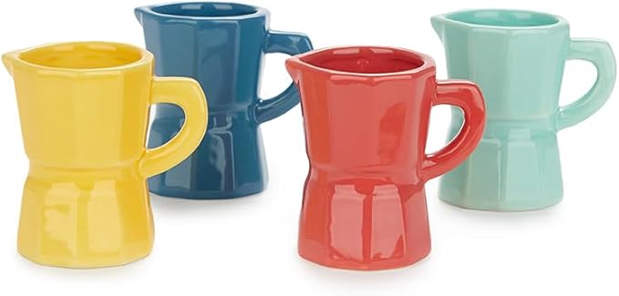 Balvi Set of 4 Coffee Espresso Cups Mocha Multi-Coloured