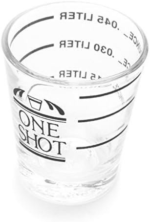 Fox Run Measurment Shot Glass, 2 x 2 x 2.25 inches, Clear, 1 Count (Pack of 1)