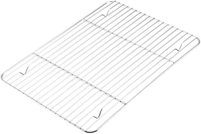 Yosoo 304 Stainless Steel Cooling Rack with Tightly Welded Wire Grid and Raised Feet for Grilling Roasting and Baking (1)
