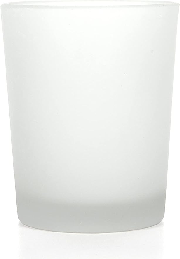 Hosley's Set of 12 Frosted White Glass Votive/Tea Light Holder. Ideal for Use with Tea Lights for Weddings, Parties, Aromatherapy, Votive Candle Gardens. Bulk Buy