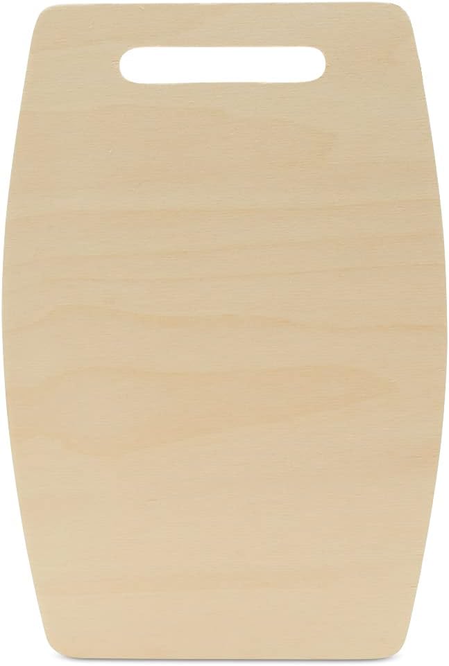 Wooden Cutting Board Shapes, 16" Wide Middle, Pack of 1 Wooden Cutting Boards by Woodpeckers, for Kitchen, Decor, and Charcuterie Boards