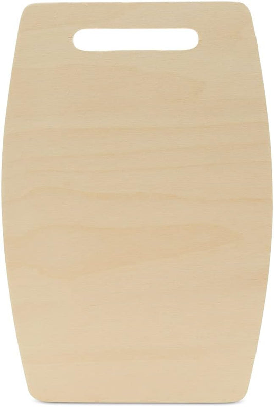 Wooden Cutting Board Shapes, 16" Wide Middle, Pack of 1 Wooden Cutting Boards by Woodpeckers, for Kitchen, Decor, and Charcuterie Boards