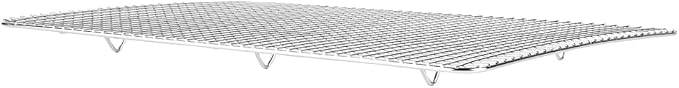 Restaurantware Met Lux 11.8 x 16.9 Inch Wire Baking Rack 1 Heavy-Duty Oven Wire Rack - Fits Half Size Sheet Pan Dishwashable Stainless Steel Cooling Rack Elevated Feet Oven-Ready Up To 575F