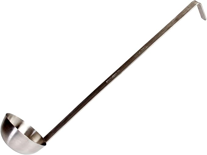 TrueCraftware- 3 oz Stainless Steel Ladle with Long Hooked Handle - Kitchen Ladle Best Kitchen Accessories for Cooking and Serving Spoon for Soup Chili Gravy Salad Dressing and Pancake Batter