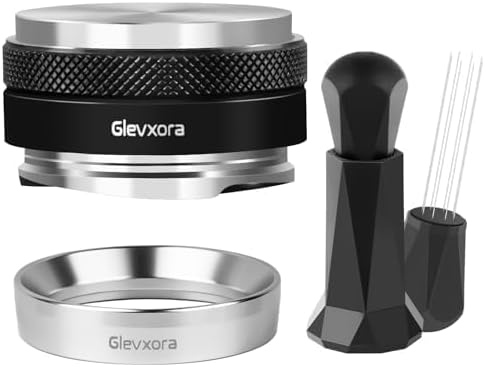 58mm Espresso Accessories Kit | 2-in-1 Distributor and Tamper, WDT Espresso Distribution Tool, Magnetic Dosing Funnel | for 58mm Gaggia CASABREWS Rocket and E61 Espresso Machines