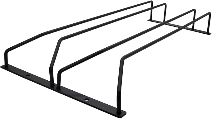 40cm Black Wine Glass Rack, Stemware Rack, Wire Hanging Rack, Under Cabinet Metal Wine Glass Holder (2 Rows,1 Pack)