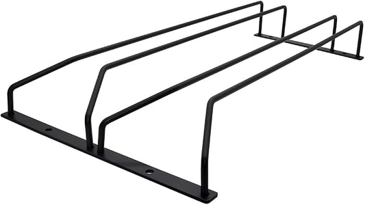 40cm Black Wine Glass Rack, Stemware Rack, Wire Hanging Rack, Under Cabinet Metal Wine Glass Holder (2 Rows,1 Pack)